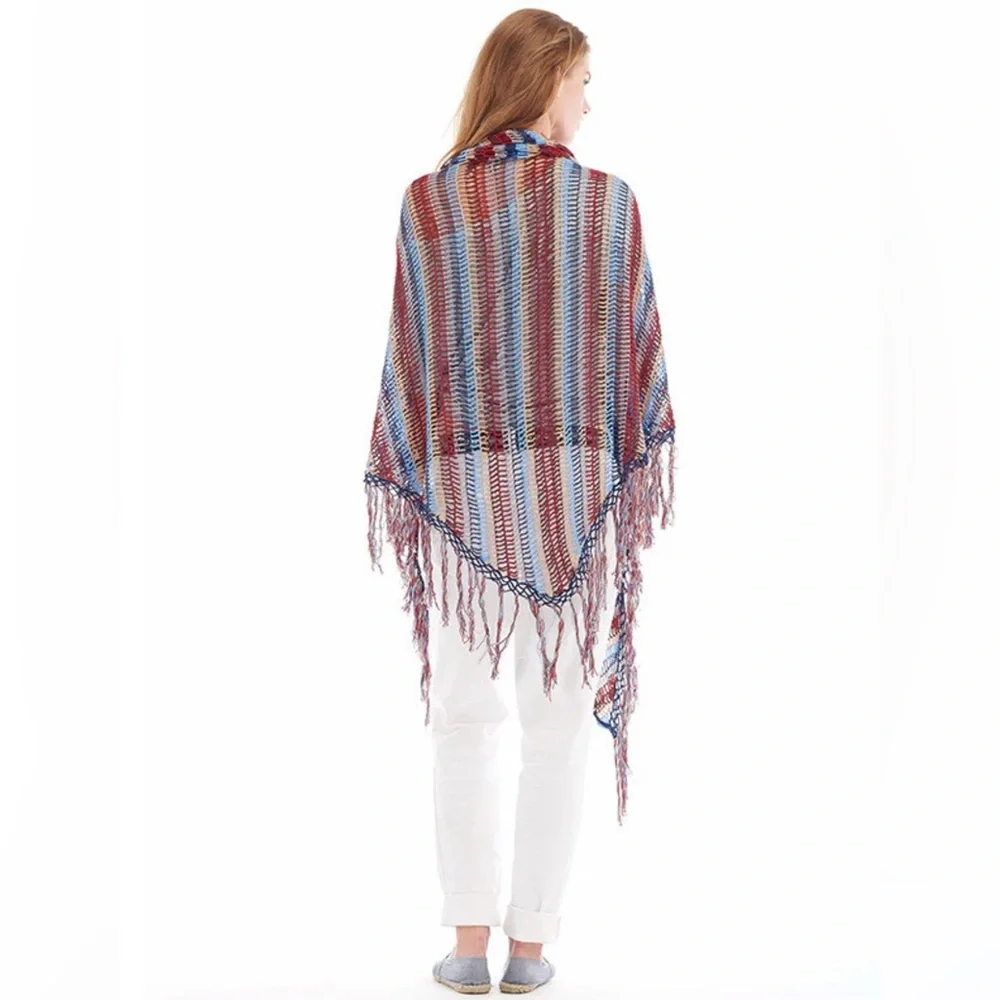 Anna Kosturova Crochet Denium Stripe Scarf